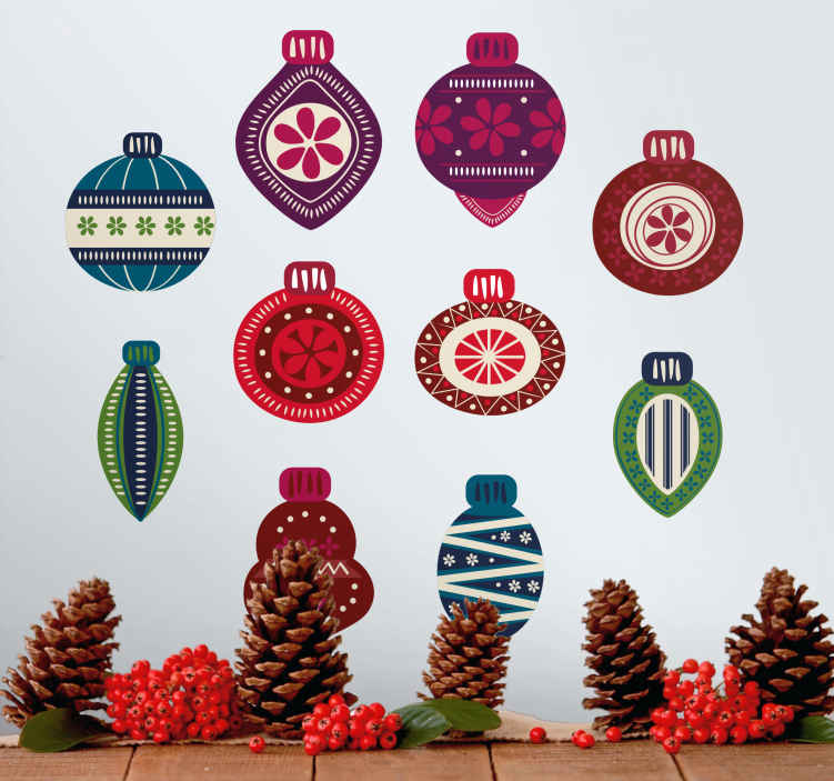 Juego de pegatinas navideñas redondas pegatinas decorativas vectoriales  para navidad y año nuevo 2022