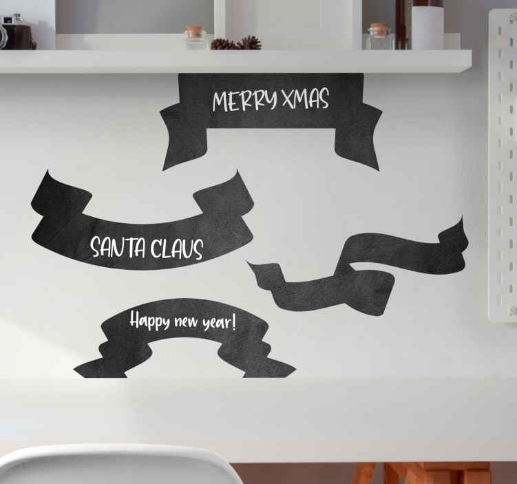 Adesivo Natale Set di etichette realistiche