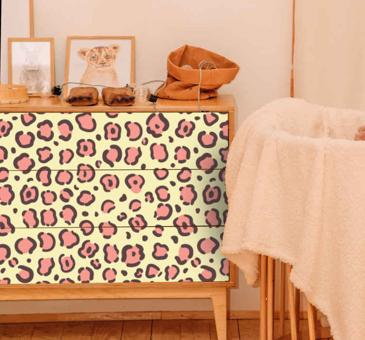 Vinilo para mueble textura de piel de leopardo - TenVinilo