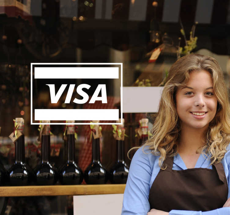 Sticker silhouette carte visa