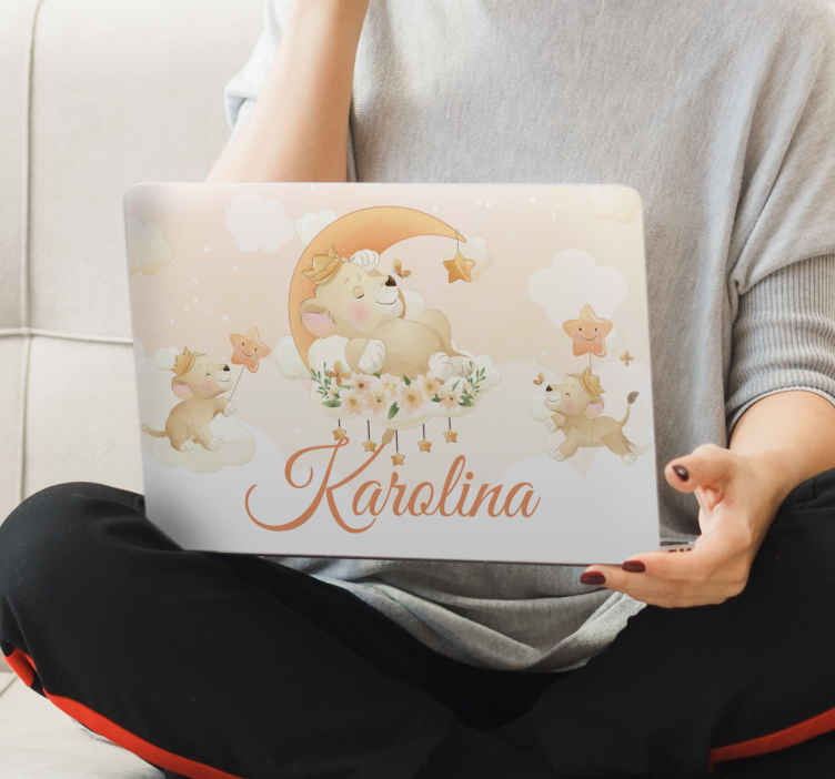 Dizüstü bilgisayar için kaplama isimli bebek ayıları - TenStickers