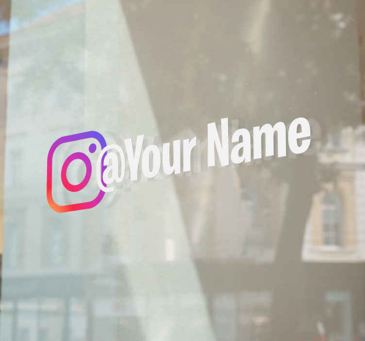 Pegatina para coche Instagram personalizable - TenVinilo