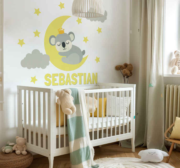 Sleeping king koala wall stickers children's room - TenStickers