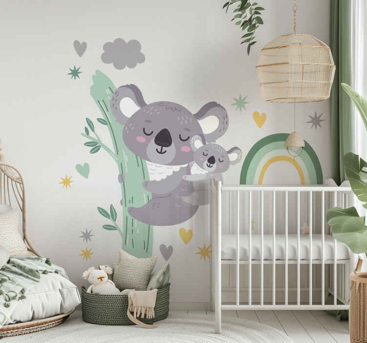 Naljepnice za zid dječje sobe sretne koale - TenStickers