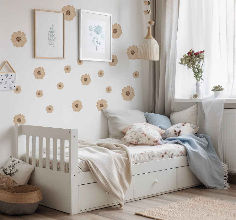 Bohem çiçekler i̇llüstrasyonlar sticker - TenStickers