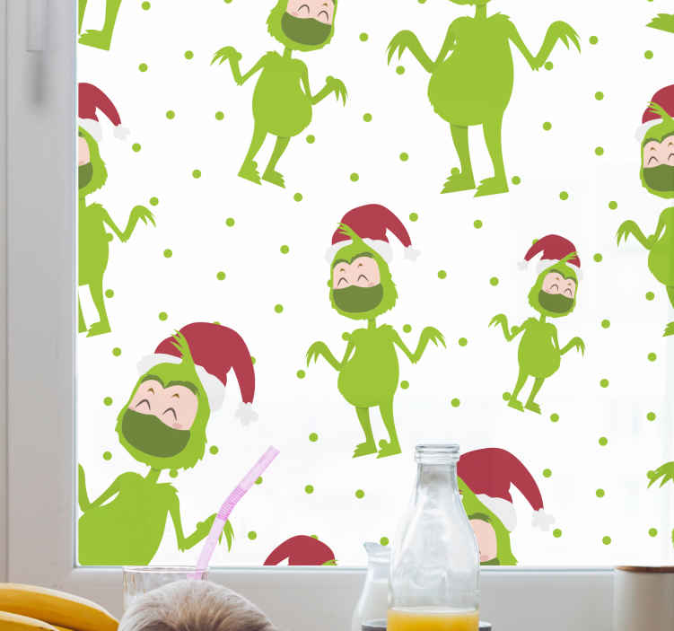 Sticker noël personnage vert festif - TenStickers