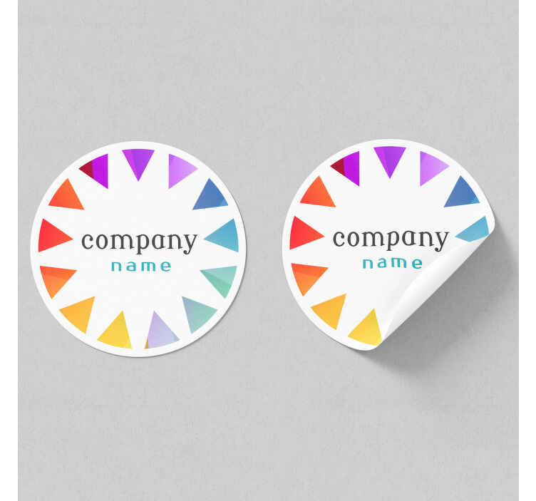 Personalised circle with logo office wall sticker - TenStickers