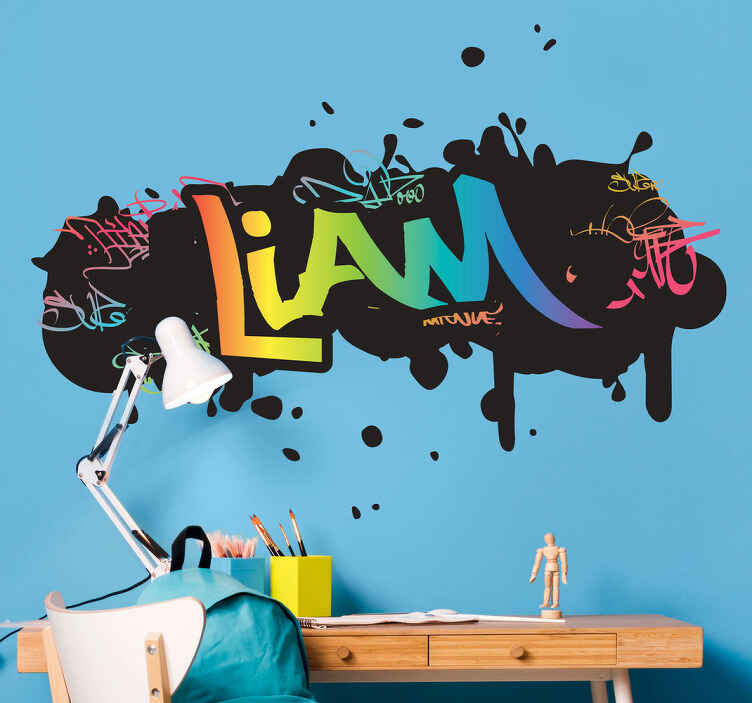 Graffiti Name Customisable Wall Sticker - TenStickers