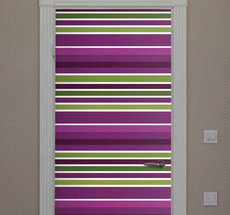Bold Horizontal Stripes door sticker - TenStickers