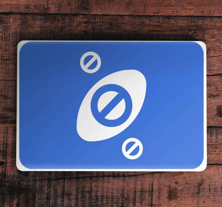 Sticker pour ordinateur symbole de carte bleue - TenStickers