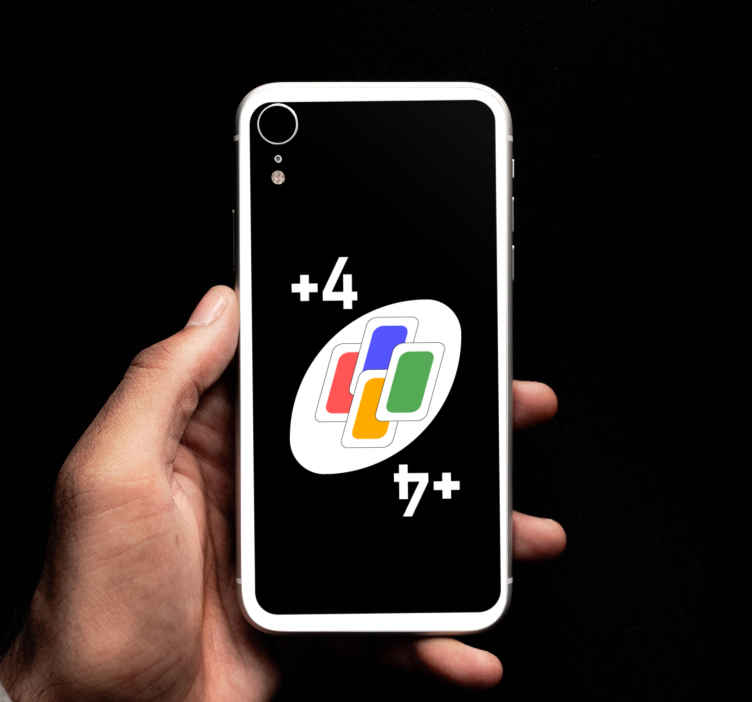 Desenhos de cartões de cores uno vinil autocolante decorativo iph - TenStickers