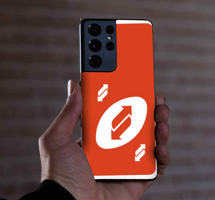 Samsung Aufkleber Uno-karten kehren in roter farbe zurück - TenStickers