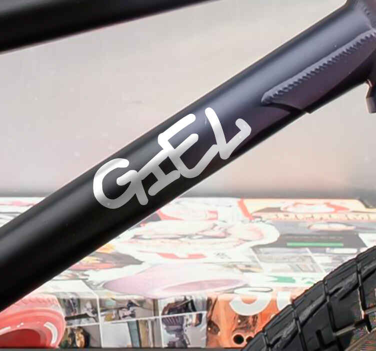 Bmx-stijl Fiets stickers met naam - TenStickers