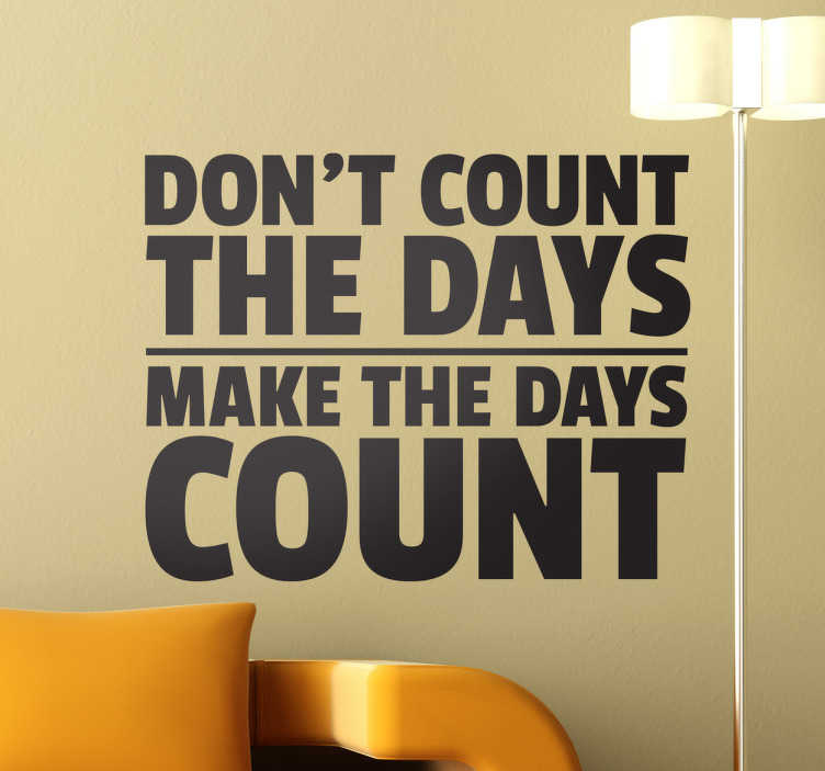 Sticker texte days count