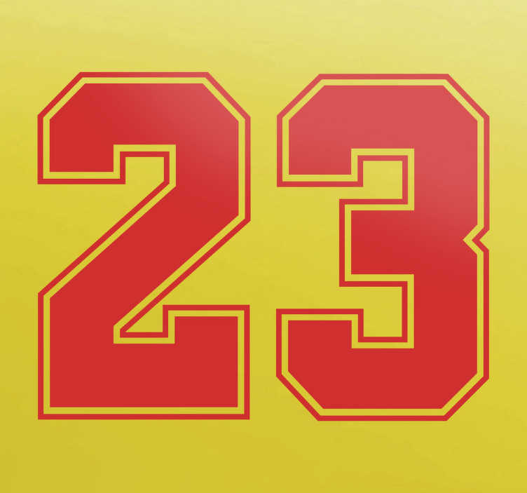 Jordan 23 Number Sticker