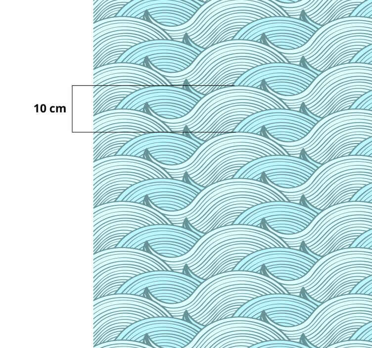 Sticker Meuble Motifs Vague - TenStickers