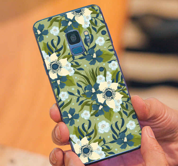 Sommar färgglada blommönster samsung klistermärke - Tenstickers