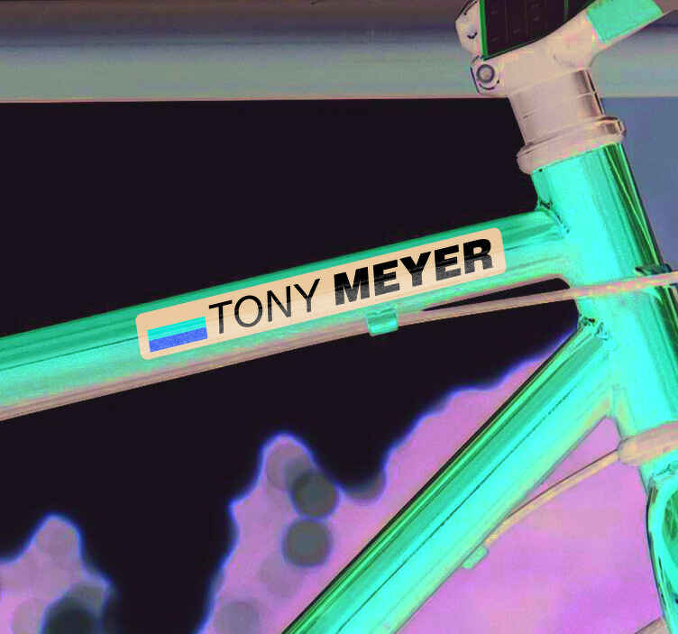 Fahrrad Aufkleber rennrad mit flagge und namen - TenStickers