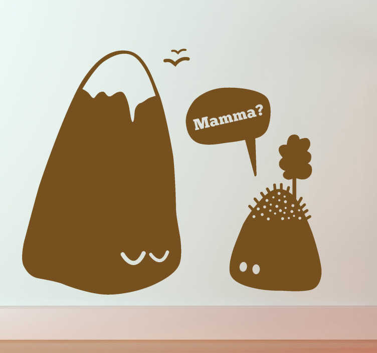 Sticker decorativo montagna e collina