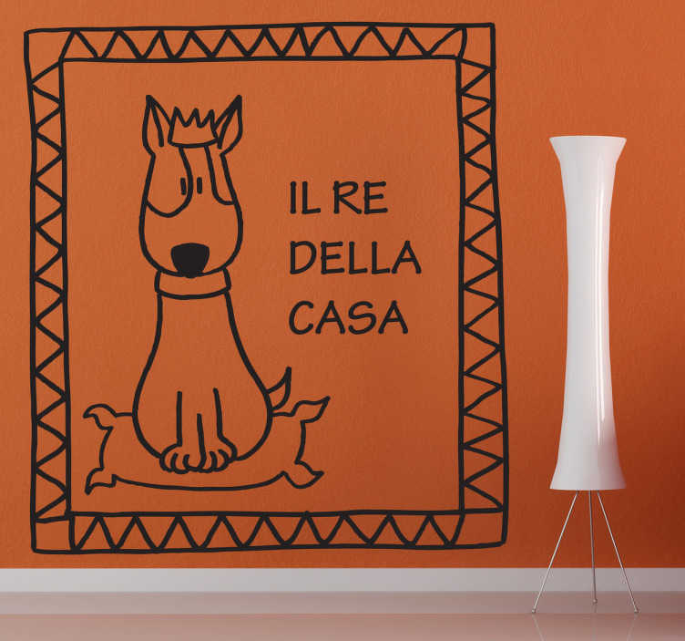 Sticker decorativo il re della casa