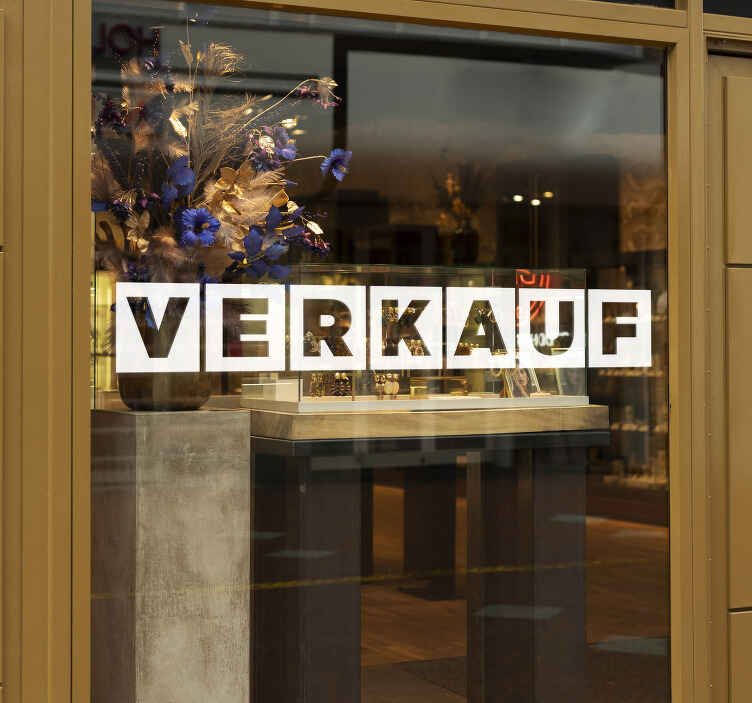 Schaufensteraufkleber Rabatt Kästchen - TenStickers
