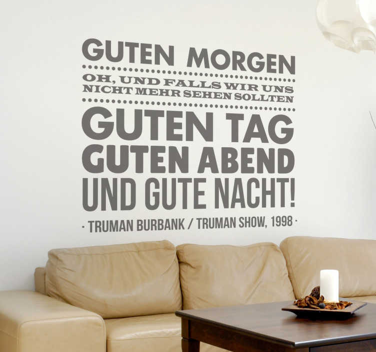 Truman Show Aufkleber Tenstickers