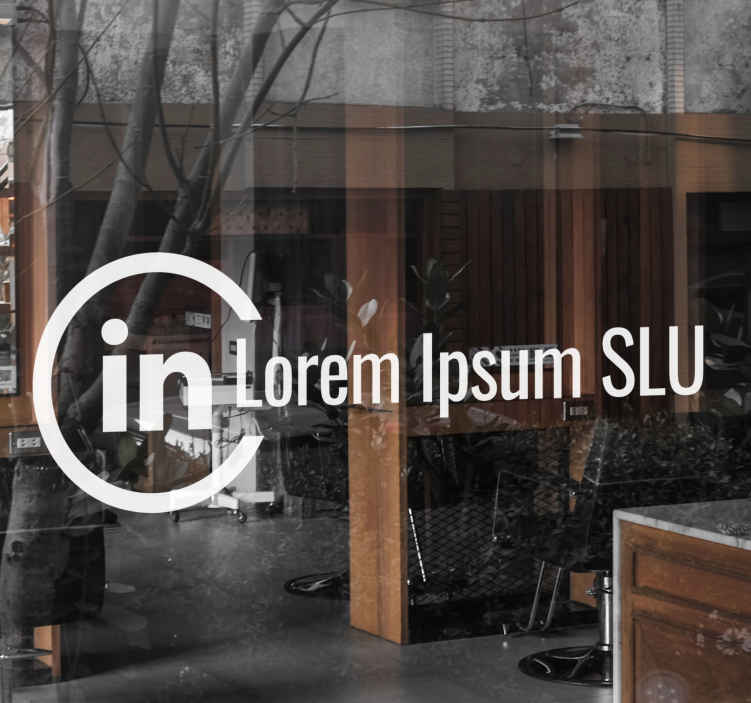 Adesivo per vetro Etichetta linkedin personalizzabile