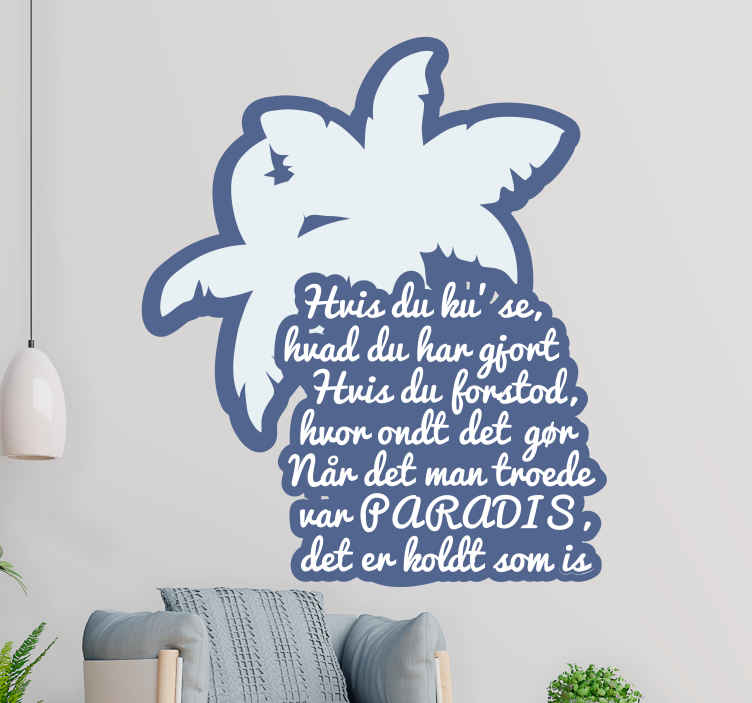 Hvis du forstod citater om wallstickers - TenStickers