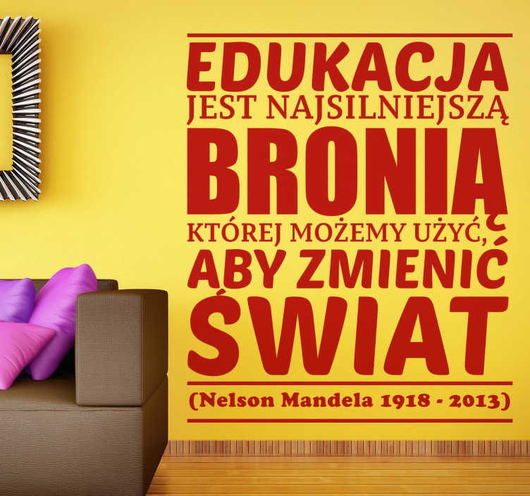 Naklejka cytat Nelson Mandela - TenStickers