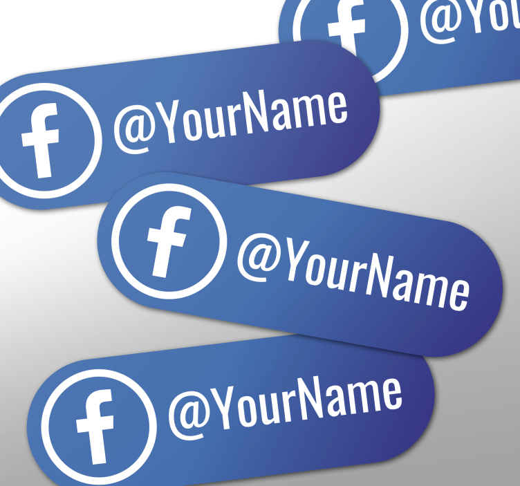 Vinilo personalizable nombre de Facebook - TenVinilo