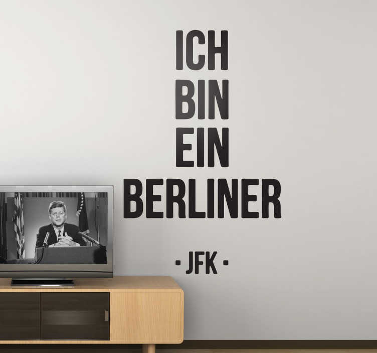 Ich bin ein Berliner Aufkleber - TenStickers