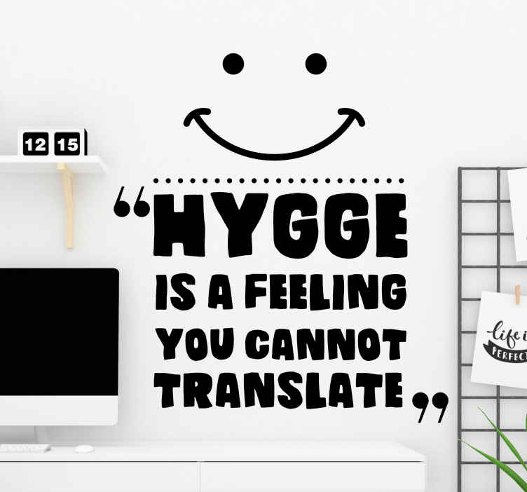 Text sticker you can't translate hygge - TenStickers