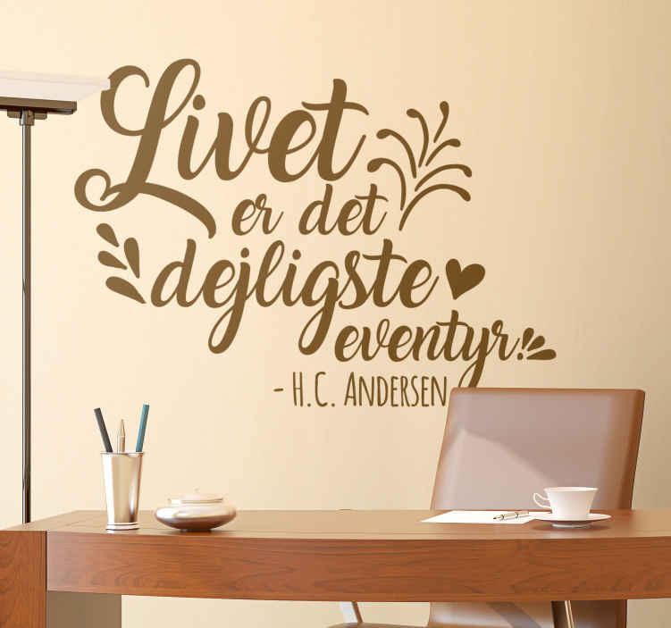 Wallsticker til stuen "Livet er et vidunderligt eventyr" - TenStickers