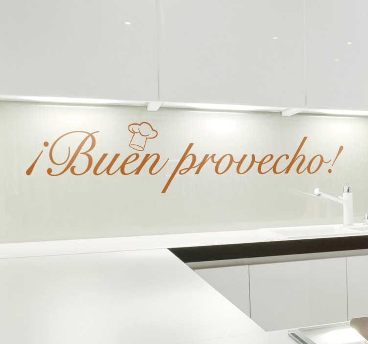 Vinilo cocina Buen Provecho en Español II