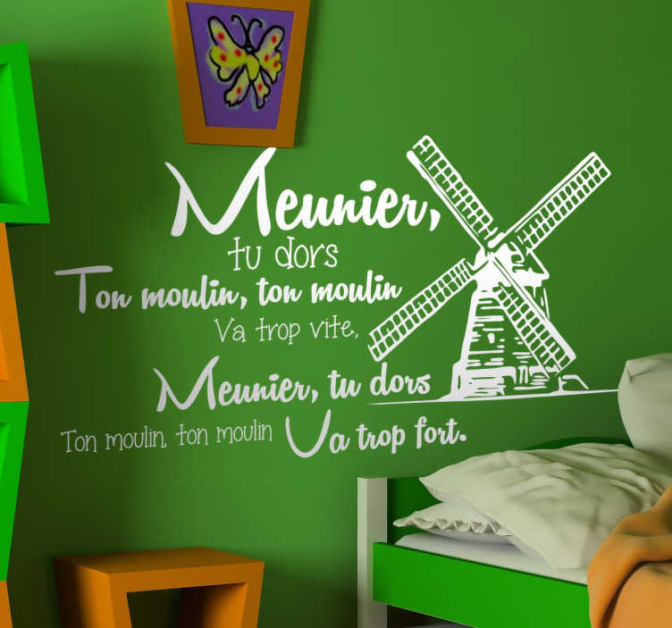 Sticker comptine meunier