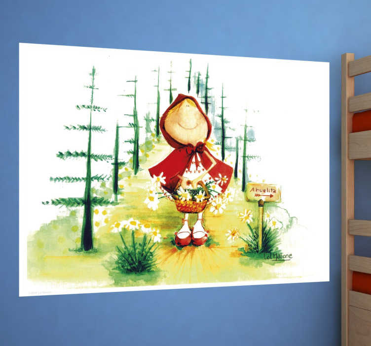 Sticker enfant chaperon rouge