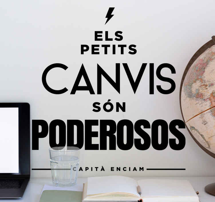 Vinilo frase motivadora els petits canvis són poderosos - TenVinilo