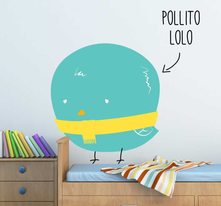 Vinilo Infantil Pollito Lolo Malito Tenvinilo