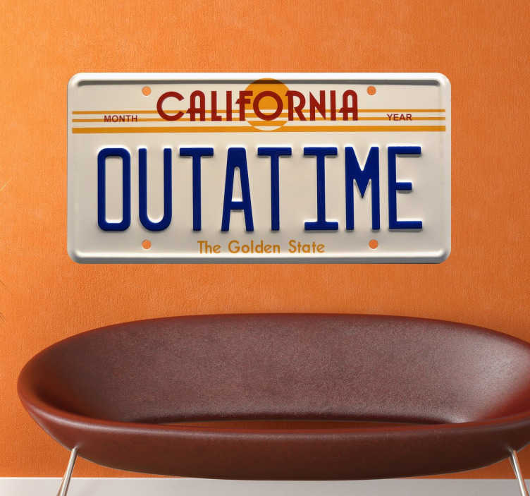 Sticker retour vers futur outatime