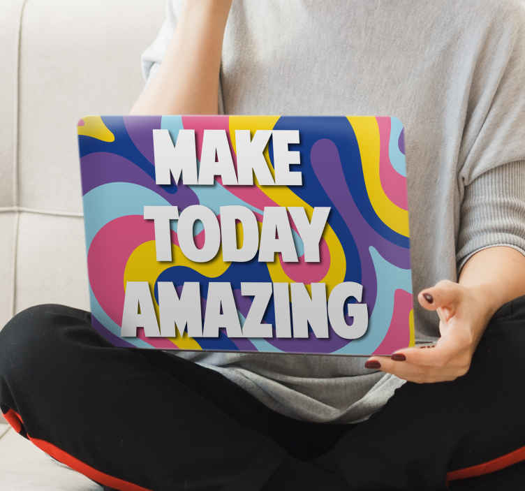 ノートパソコン用スキン 今日を素晴らしいものにする - TENSTICKERS