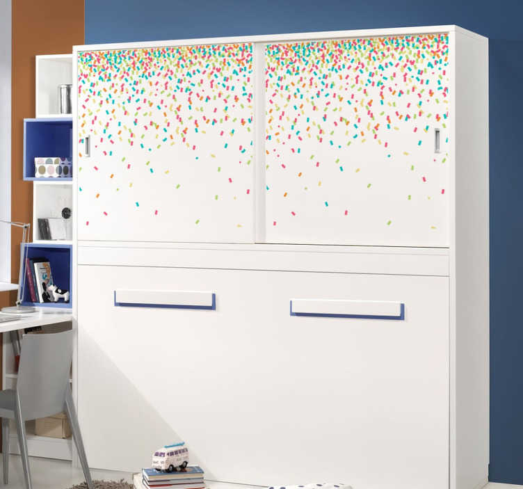 Sticker armoire confetti