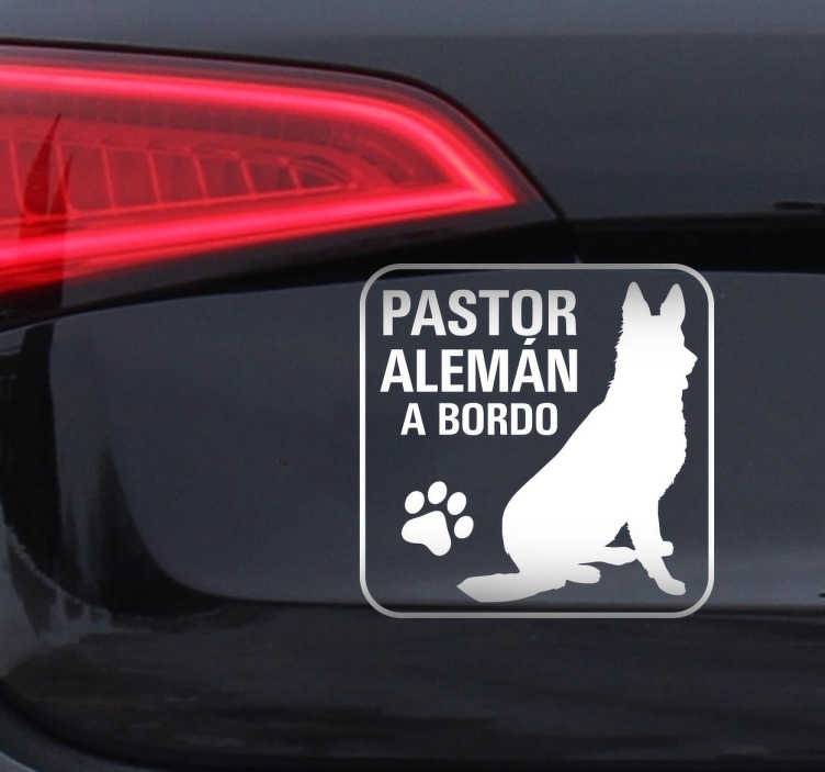 Vinilo pastor alemán a bordo Línea - pegatina