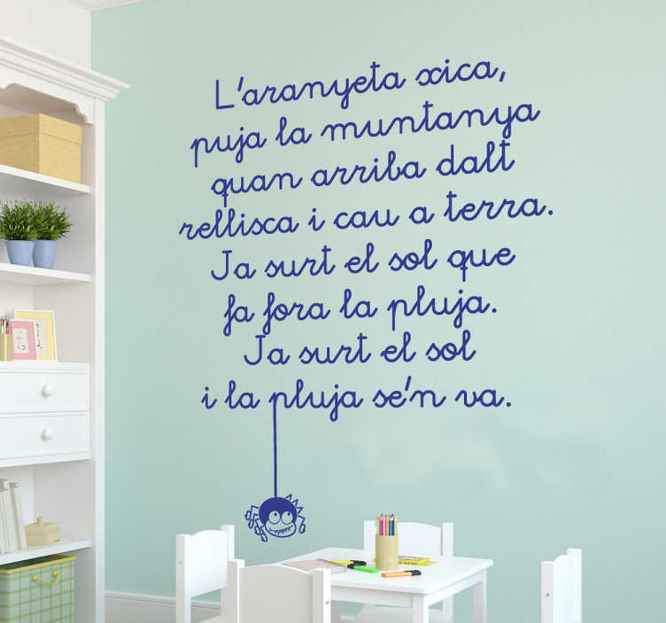 Vinilo infantil canción aranyeta xica - vinilos para