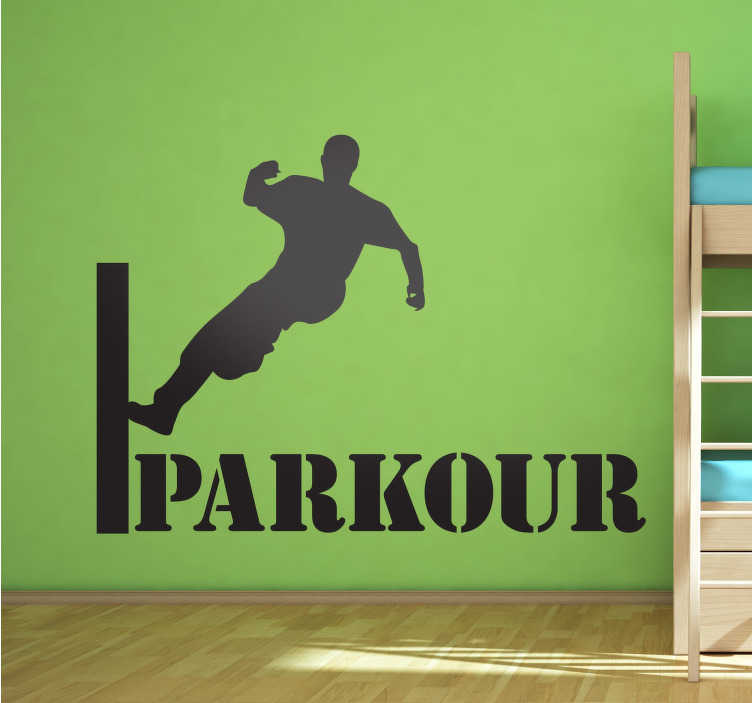 Parkour Pegatinas Adhesivo Pared de decorativo infantil cuarto del