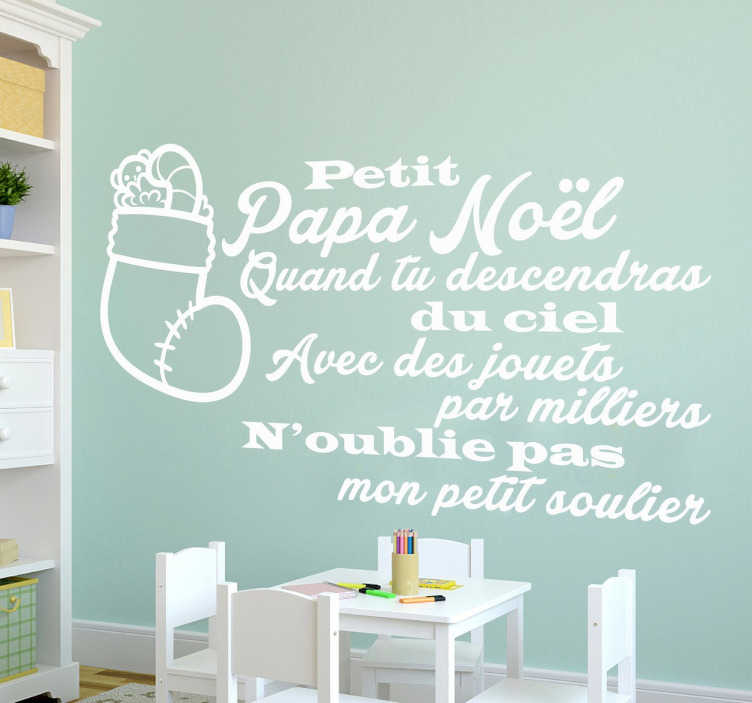 Sticker comptine petit papa noel