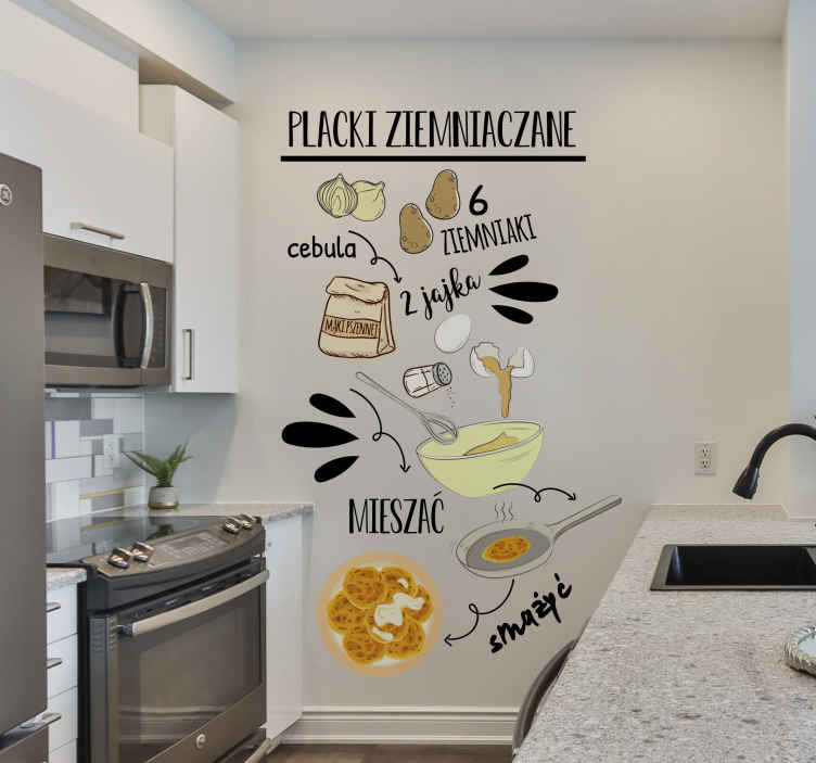 Naklejka na ścianę jedzenie Placki ziemniaczane - TenStickers