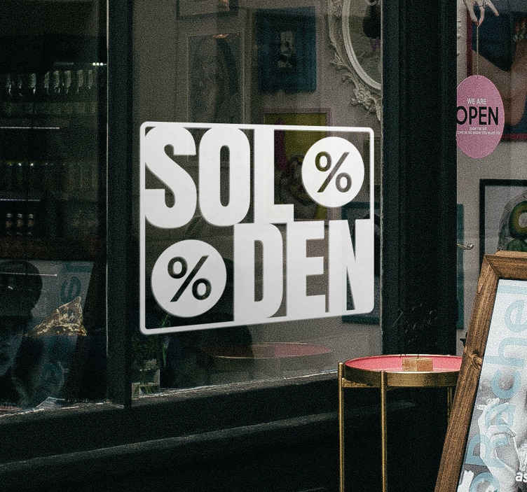 Etalage sticker solden procenten - TenStickers