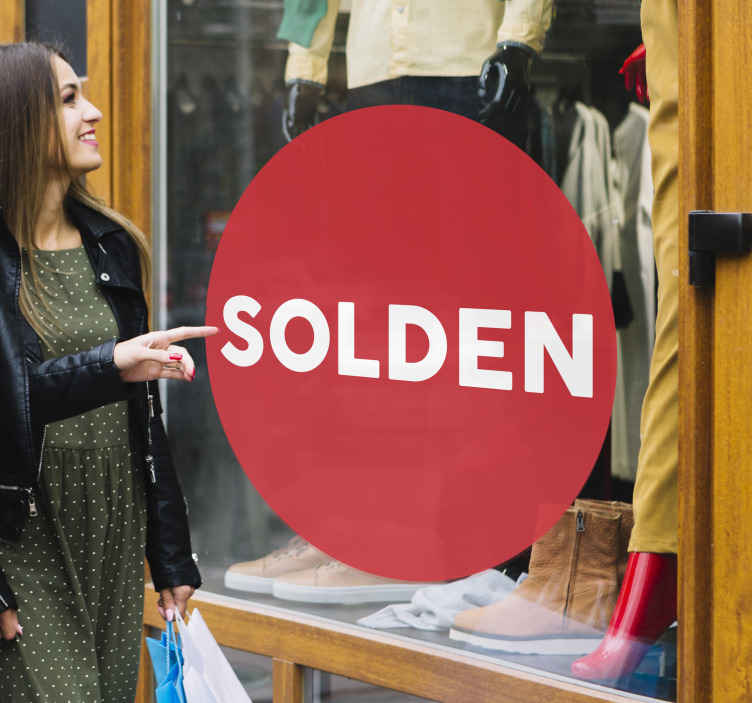 Sticker cercle soldes solden - TenStickers