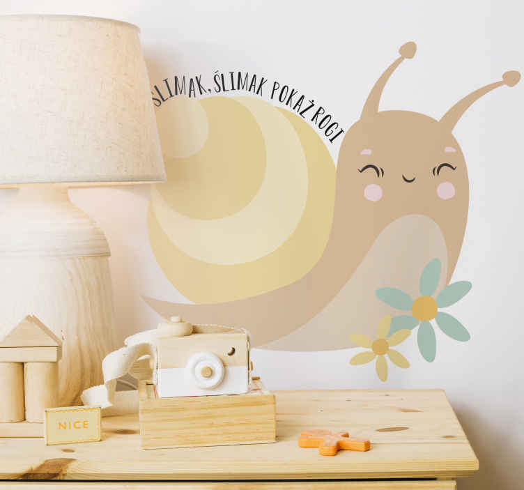 Naklejka „Ślimak, Ślimak pokaż rogi" - TenStickers