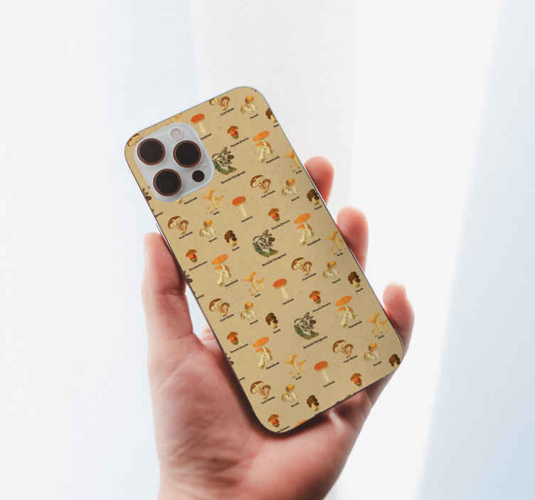 Naklejka na telefon Stare rodzaje grzybów - TenStickers